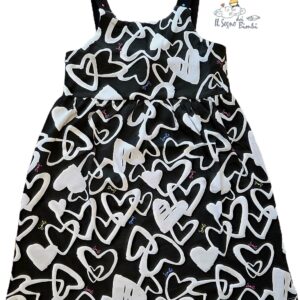 VESTITO NERO E BIANCO CUORI NATH KIDS