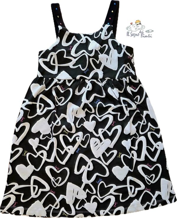 VESTITO NERO E BIANCO CUORI NATH KIDS
