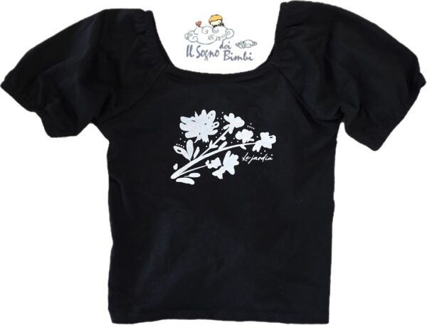 T-SHIRT NERA CON STAMPA FIORI NATH KIDS