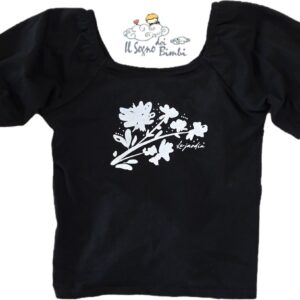 T-SHIRT NERA CON STAMPA FIORI NATH KIDS