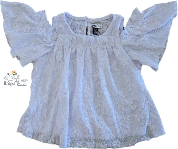 CAMICETTA RICAMO FIORI NATH KIDS