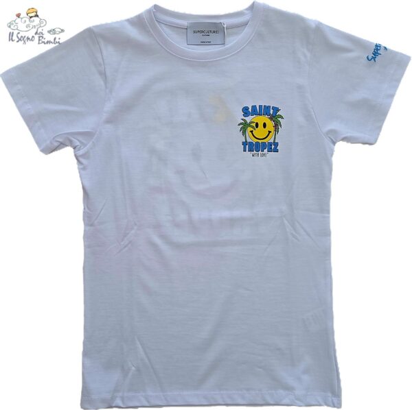 T-SHIRT COTONE STAMPA SAINT TROPEZ SUPER CULTURE
