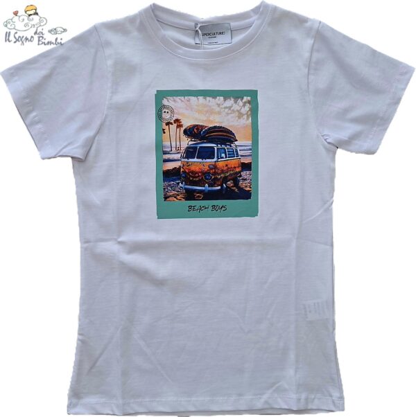 T-SHIRT COTONE STAMPA BEACH BOYS SUPER CULTURE