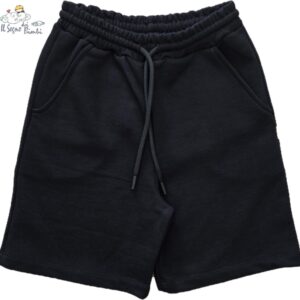 BERMUDA NERO COTONE GARZATO SUPER CULTURE