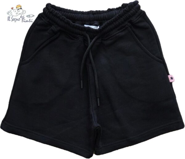 SHORT NERO COTONE GARZATO SUPER CULTURE