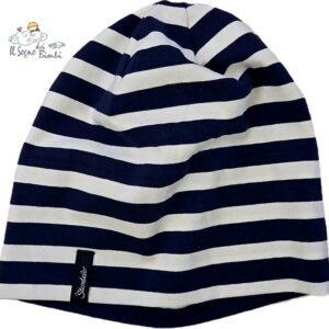 CAPPELLO CUFFIA COTONE RIGHE BIANCO BLU STERNTALER