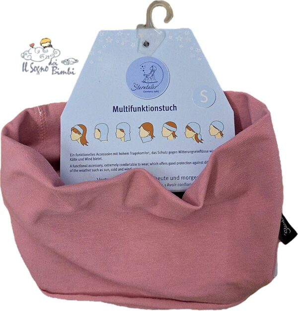 SCALDACOLLO MULTIFUNZIONE COTONE ROSA STERNTALER