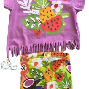 COMPLETO T-SHIRT FRANGE  E LEGGINS CICLISTA TUC TUC