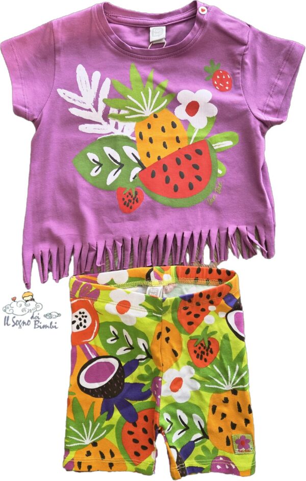 COMPLETO T-SHIRT FRANGE  E LEGGINS CICLISTA TUC TUC