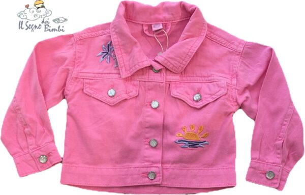 GIUBBINO JEANS ROSA OCN RICAMI TUC TUC