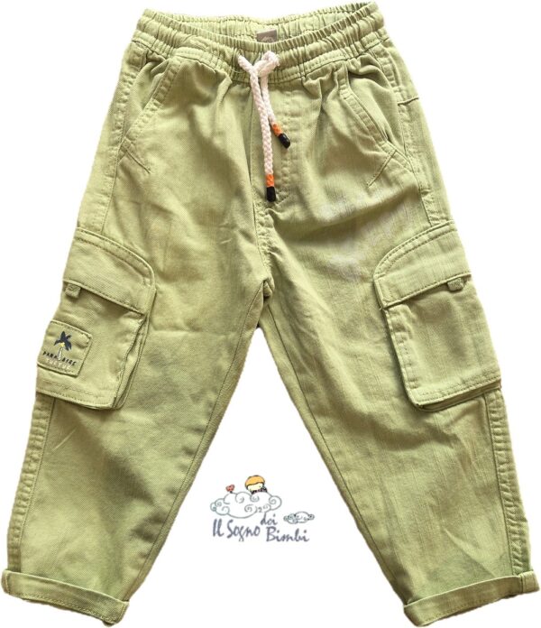 PANTALONE CARGO VERDE CHIARO TUC TUC