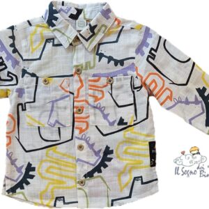 CAMICIA MANICA LUNGA COTONE FANTASIA SAVANA TUC TUC