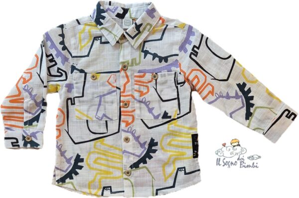 CAMICIA MANICA LUNGA COTONE FANTASIA SAVANA TUC TUC