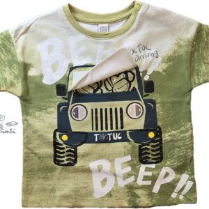 T-SHIRT MANICA CORTA VERDE MACCHINA TUC TUC