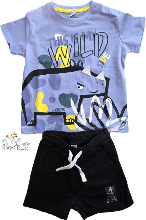 COMPLETO T-SHIRT E PANTALONCINO THIS IS MY WILD TUC TUC