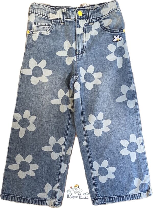 JEANS LARGO CON MARGHERITE TUC TUC