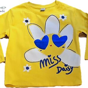 T-SHIRT MANICA LUNGA GIALLA MARGHERITA TUC TUC