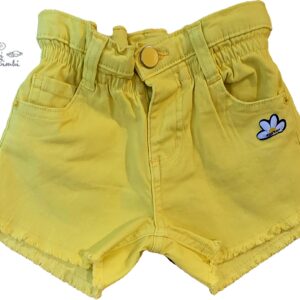 SHORT JEANS ELASTICIZZATO GIALLO TUC TUC