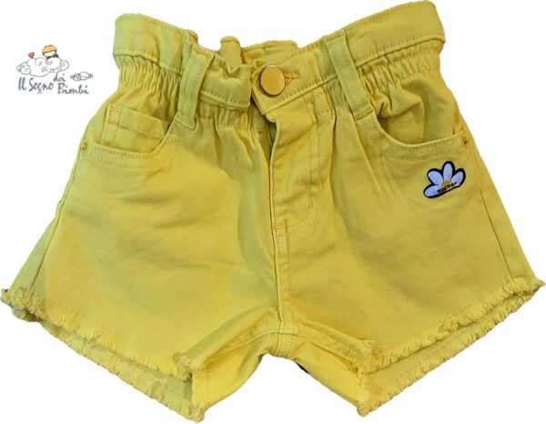 SHORT JEANS ELASTICIZZATO GIALLO TUC TUC