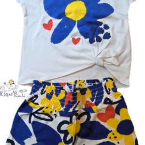 COMPLETO T-SHIRT E SHORT FIORI TUC TUC