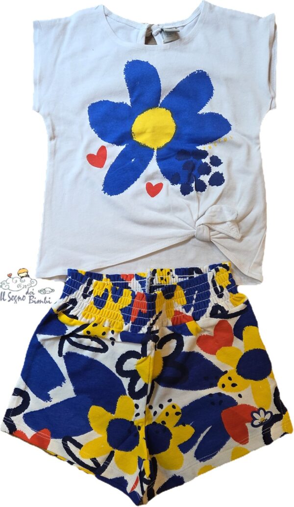 COMPLETO T-SHIRT E SHORT FIORI TUC TUC