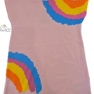 VESTITO ROSA  DISEGNO ARCOBALENO TUC TUC