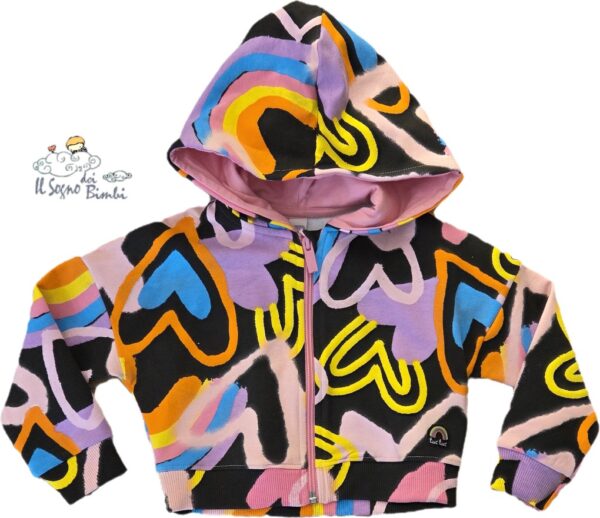 FELPA CON CAPPUCCIO E ZIP FANTASIA TUC TUC