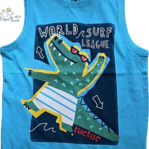 CANOTTA AZZURRA COCCODRILLO TUC TUC